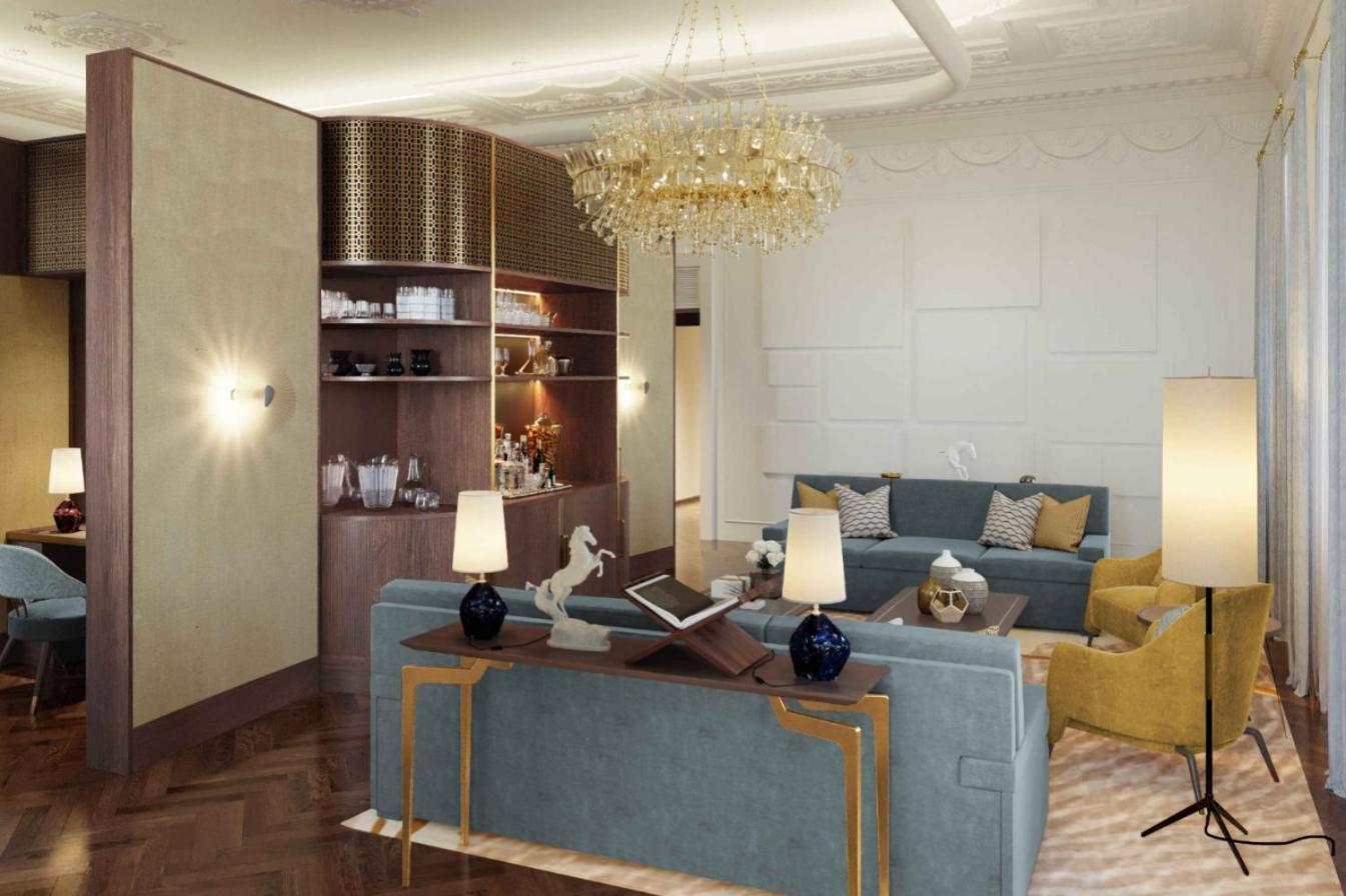 Rosewood Vienna Hotel Exterior photo A 3D rendering of a living room